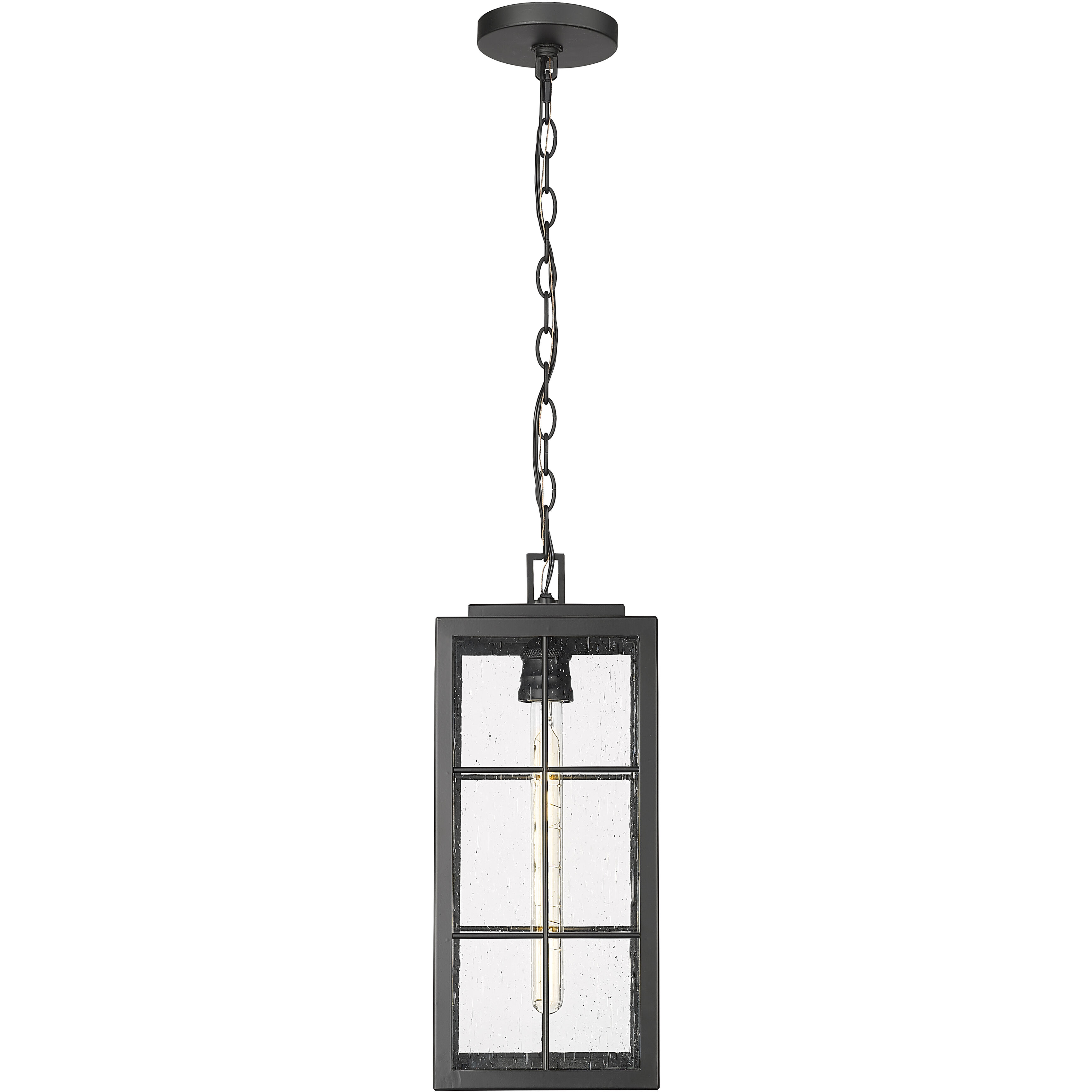 Jaxson 1 Light 7.5 inch Powder Coated Black Outdoor Hanging Lantern